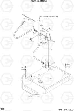 1020 FUEL SYSTEM HL730-3(#1001-), Hyundai