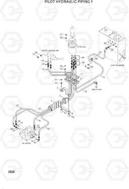 2020 PILOT HYDRAULIC PIPING 1 HL730-3(#1001-), Hyundai