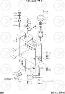 2060 HYDRAULIC TANK HL730-3(#1001-), Hyundai