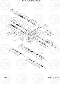 2080 MAIN CONTROL VALVE HL730-3(#1001-), Hyundai