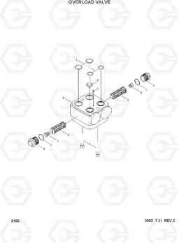 2100 OVERLOAD VALVE HL730-3(#1001-), Hyundai