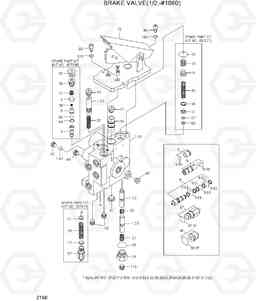 2150 BRAKE VALVE(1/2,-#1060) HL730-3(#1001-), Hyundai