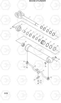 2170 BOOM CYLINDER HL730-3(#1001-), Hyundai