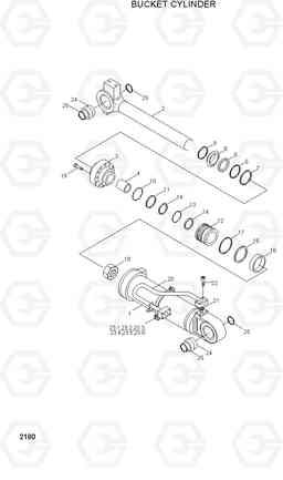 2180 BUCKET CYLINDER HL730-3(#1001-), Hyundai