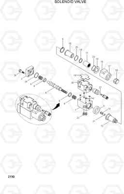 2190 SOLENOID VALVE HL730-3(#1001-), Hyundai