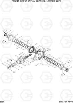 3051 FR DIFFERENTIAL GEAR(2/2, LIMITED SLIP) HL730-3(#1001-), Hyundai