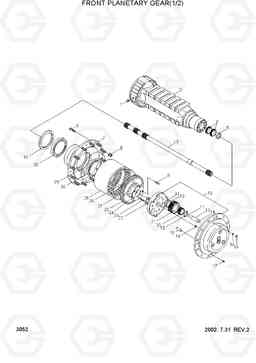 3052 FRONT PLANETARY GEAR(1/2) HL730-3(#1001-), Hyundai