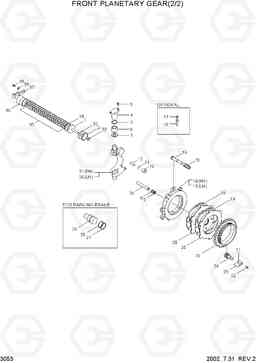 3053 FRONT PLANETARY GEAR(2/2) HL730-3(#1001-), Hyundai