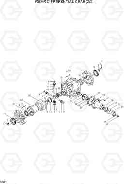 3061 REAR DIFF GEAR(2/2, CONVENTIONAL) HL730-3(#1001-), Hyundai