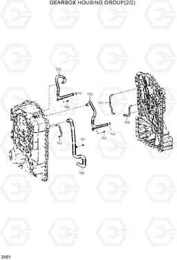 3101 GEARBOX HOUSING GROUP(2/2) HL730-3(#1001-), Hyundai