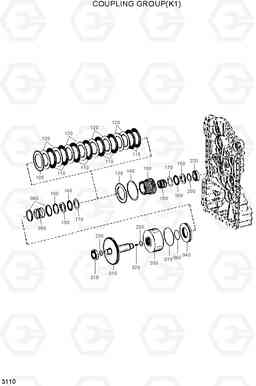 3110 COUPLING GROUP(K1) HL730-3(#1001-), Hyundai