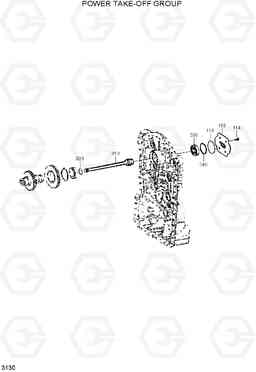 3130 POWER TAKE-OFF GROUP HL730-3(#1001-), Hyundai