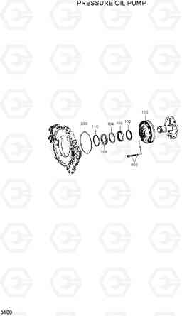 3160 PRESSURE OIL PUMP HL730-3(#1001-), Hyundai