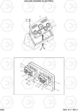 4032 GAUGE BOARD ELECTRIC HL730-3(#1001-), Hyundai