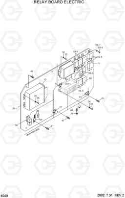 4040 RELAY BOARD ELECTRIC HL730-3(#1001-), Hyundai