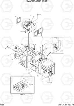 4091 EVAPORATOR UNIT HL730-3(#1001-), Hyundai