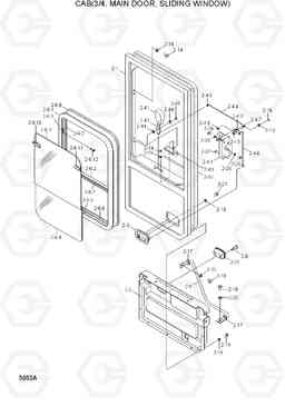 5052A CAB(3/4, MAIN DOOR, SLIDING WINDOW) HL730-3(#1001-), Hyundai