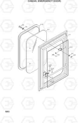 5053 CAB(4/4, EMERGENCY DOOR) HL730-3(#1001-), Hyundai