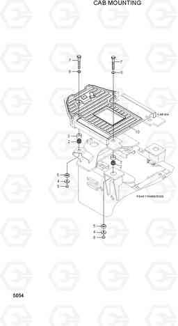 5054 CAB MOUNTING HL730-3(#1001-), Hyundai