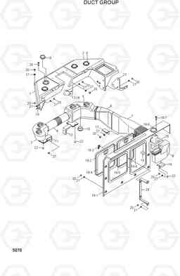 5070 DUCT GROUP HL730-3(#1001-), Hyundai