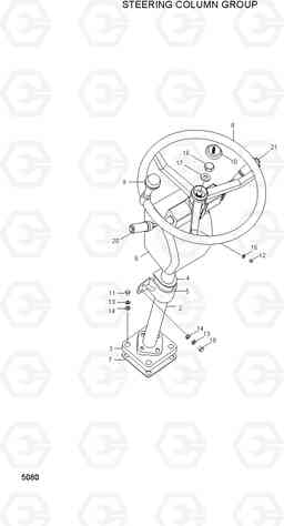 5080 STEERING COLUMN GROUP HL730-3(#1001-), Hyundai