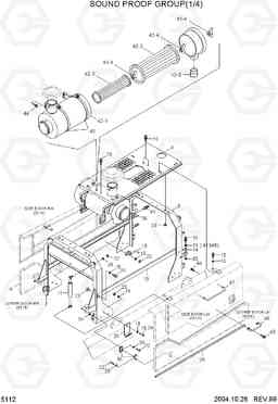 5112 SOUND PROOF GROUP(1/4) HL730-3(#1001-), Hyundai