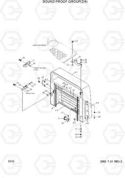 5113 SOUND PROOF GROUP(2/4) HL730-3(#1001-), Hyundai