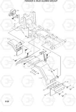 5120 FENDER & MUD GUARD GROUP HL730-3(#1001-), Hyundai