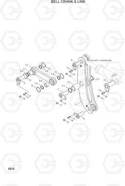 6010 BEEL CRANK & LINK HL730-3(#1001-), Hyundai