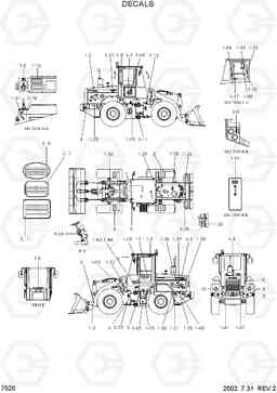7020 DECALS HL730-3(#1001-), Hyundai