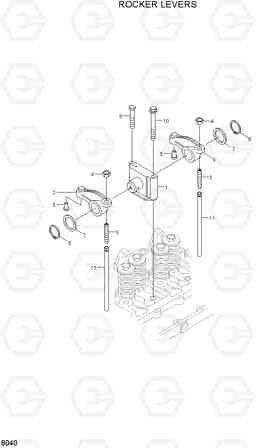 8040 ROCKER LEVERS HL730-3(#1001-), Hyundai