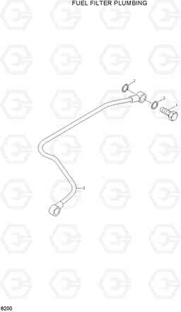 8200 FUEL FILTER PLUMBING HL730-3(#1001-), Hyundai