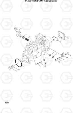 8230 INJECTION PUMP ACCESSORY HL730-3(#1001-), Hyundai