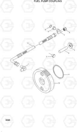 8240 FUEL PUMP COUPLING HL730-3(#1001-), Hyundai