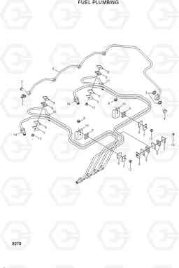 8270 FUEL PLUMBING HL730-3(#1001-), Hyundai