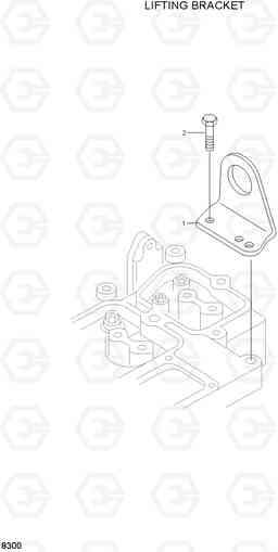 8300 LIFTING BRACKET HL730-3(#1001-), Hyundai
