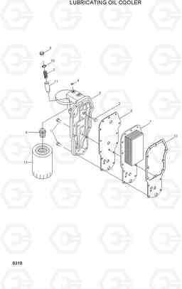 8310 LUBRICATING OIL COOLER HL730-3(#1001-), Hyundai