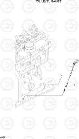 8320 OIL LEVEL GAUGE HL730-3(#1001-), Hyundai