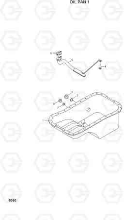 8360 OIL PAN 1 HL730-3(#1001-), Hyundai