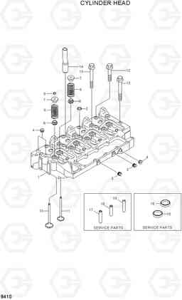 8410 CYLINDER HEAD HL730-3(#1001-), Hyundai