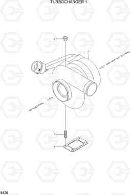 8420 TURBOCHARGER1 HL730-3(#1001-), Hyundai