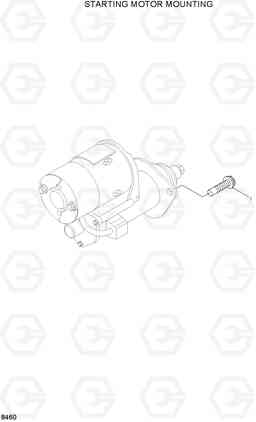 8460 STARTING MOTOR MOUNTING HL730-3(#1001-), Hyundai