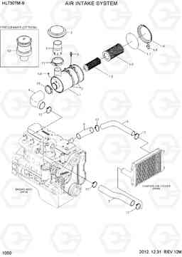 1050 AIR INTAKE SYSTEM HL730TM-9, Hyundai