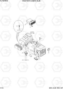 1115 HEATER CABIN SUB HL730TM-9, Hyundai