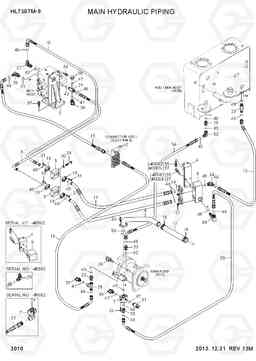 3010 MAIN HYDRAULIC PIPING HL730TM-9, Hyundai