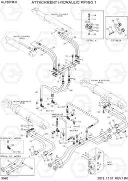 3040 ATTACHMENT HYDRAULIC PIPING 1 HL730TM-9, Hyundai