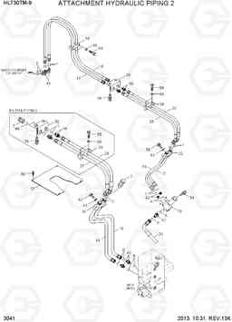 3041 ATTACHMENT HYDRAULIC PIPING 2 HL730TM-9, Hyundai