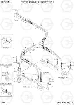 3050 STEERING HYDRAULIC PIPING 1 HL730TM-9, Hyundai