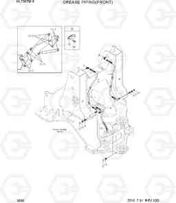 3090 GREASE PIPING(FRONT) HL730TM-9, Hyundai