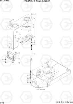 3110 HYDRAULIC TANK GROUP HL730TM-9, Hyundai